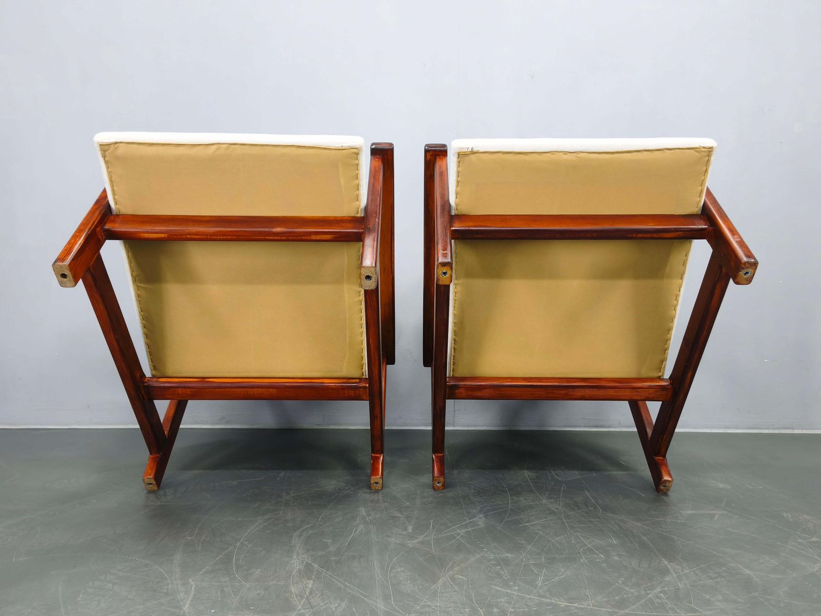 photo buy Pair Of Mid Century Pine Lounge Chairs, Czechoslovakia 1970s