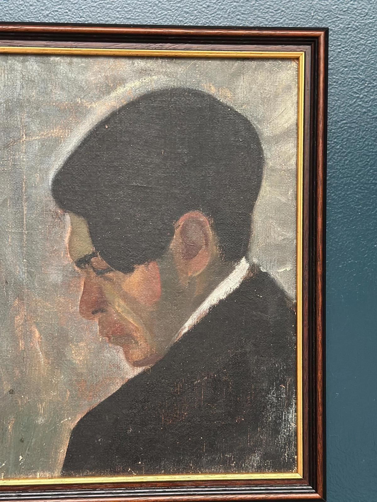 Original Mid Century Swedish Oil On Panel – “Weight Of Thoughts” – Vintage & Framed – 32 × 40 Cm (12.6" × 15.7") photo vinterior