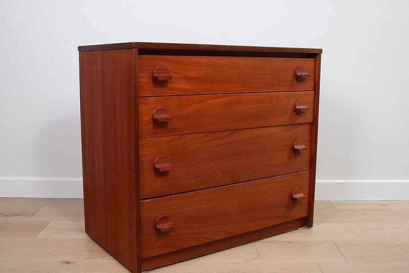 Vintage Mid Century Stag Cantata Teak Check Of Drawers photo furniture
