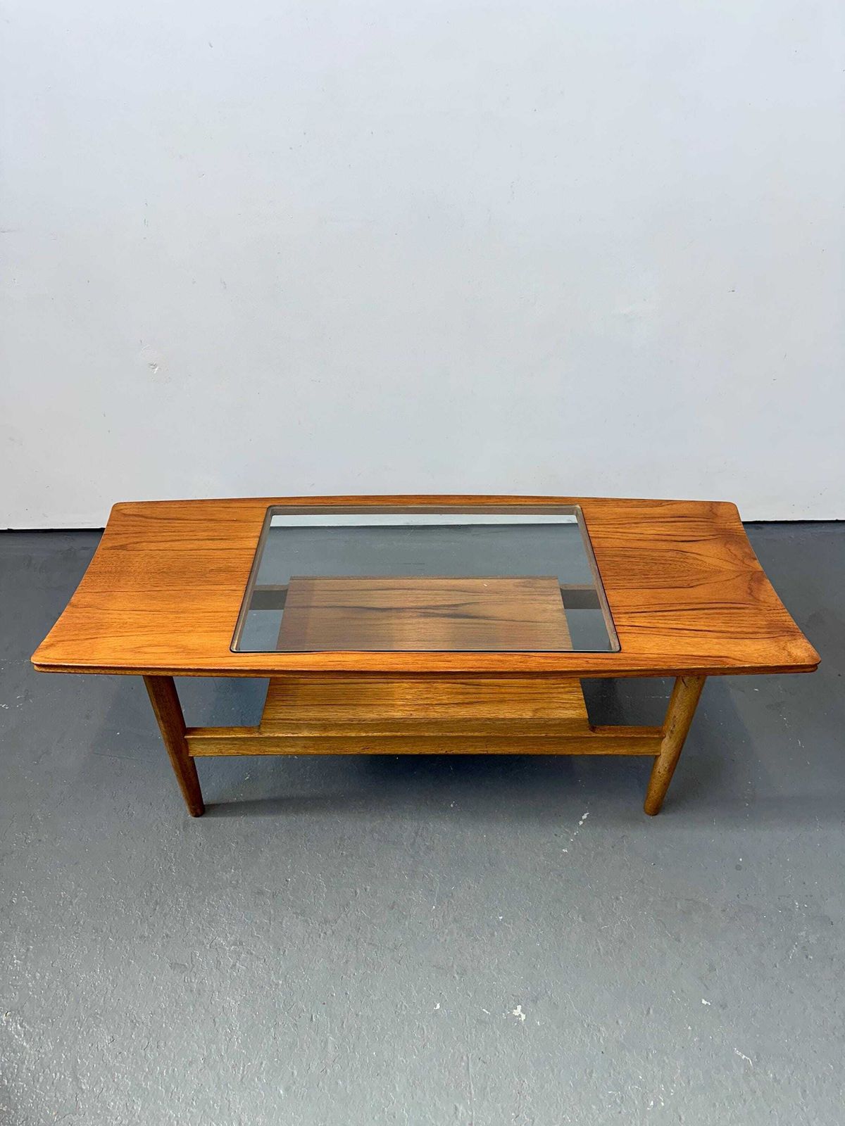 320.0 Vintage Danish Teak & Glass Fresco Coffee Table. Retro G Plan Mid Century photo