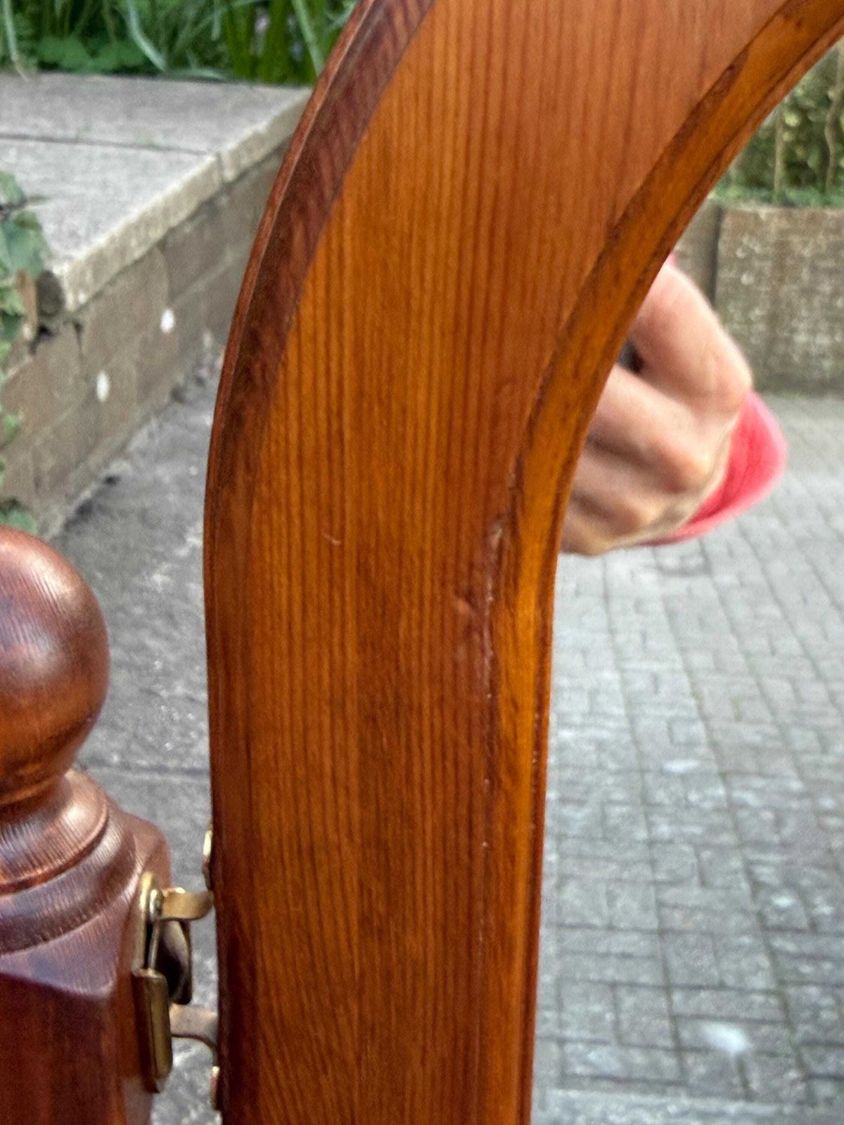 175.0 Vintage 1980s Quality Pine Dressing Table Mirror With Storage Box Vanity Mirror photo