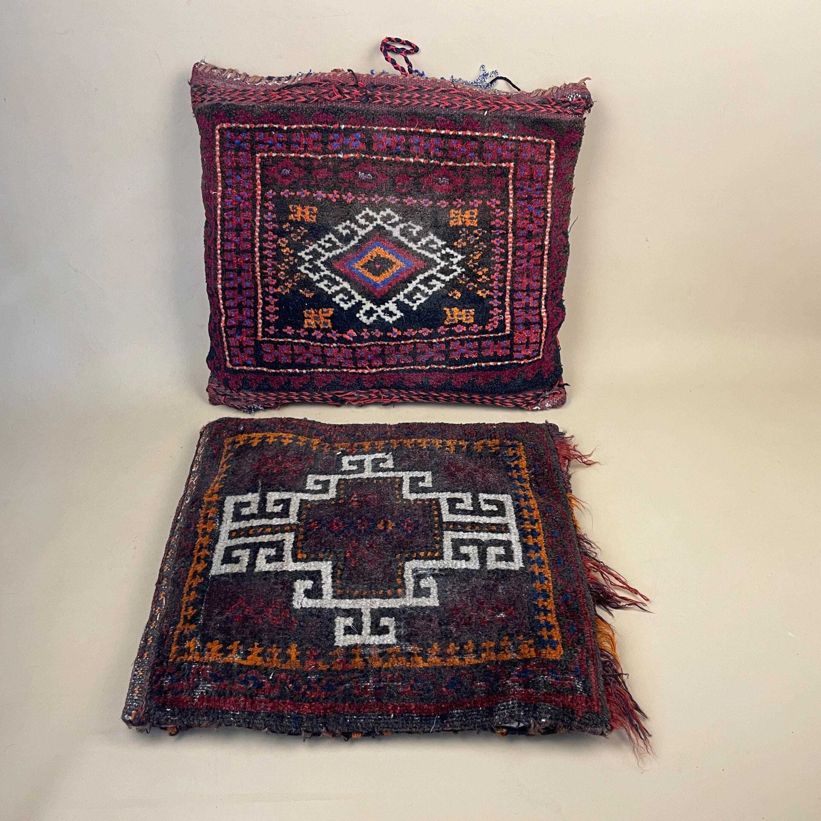 Moroccan Cushion Covers Handwoven Wool Kilim Berber Geometric Pair Set Of 2 Filled Scatter Cushion Sofa Pillow Boho Decorative photo for sale