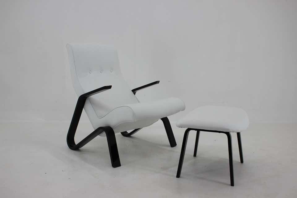 Eero Saarinen Grasshopper Chair En Bijpassende Stoel Voor Knoll, Ca. Jaren 1950