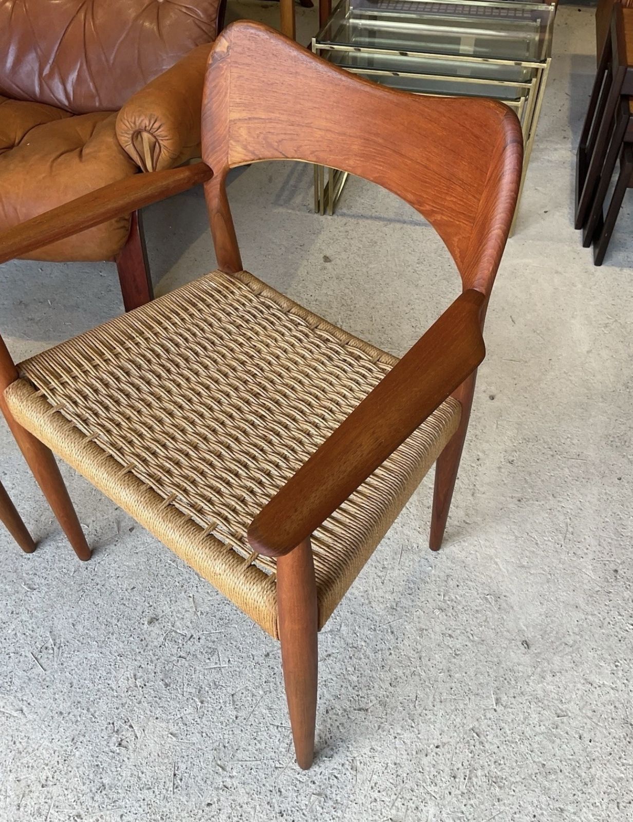 Set Of 2 Danish Carver Dining Chairs By Arne Hovmand Olsen For Mogens Kold photo 1545.0