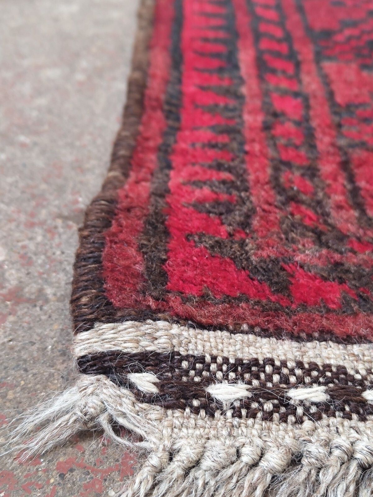 1970s Afghan Aqcha Rug 100% Wool Hand Knotted Hand Dyed 160cm X 104cm photo vinterior