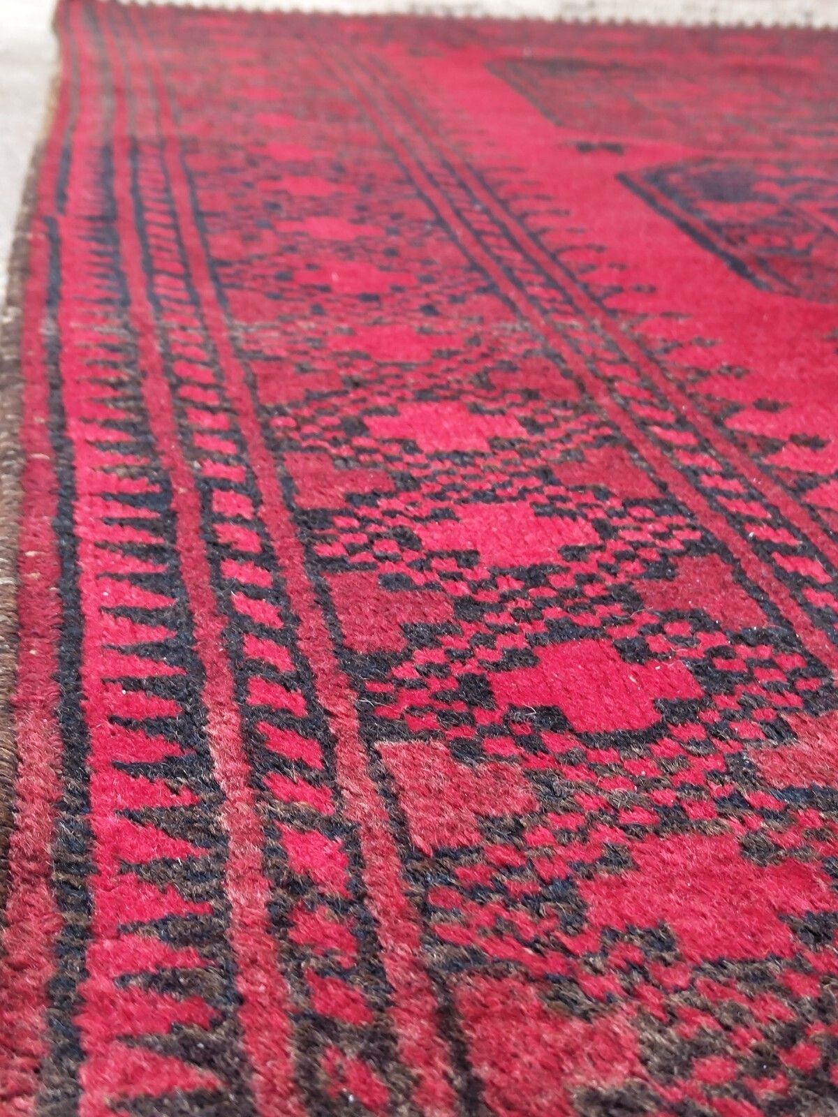 1970s Afghan Aqcha Rug 100% Wool Hand Knotted Hand Dyed 160cm X 104cm photo buy