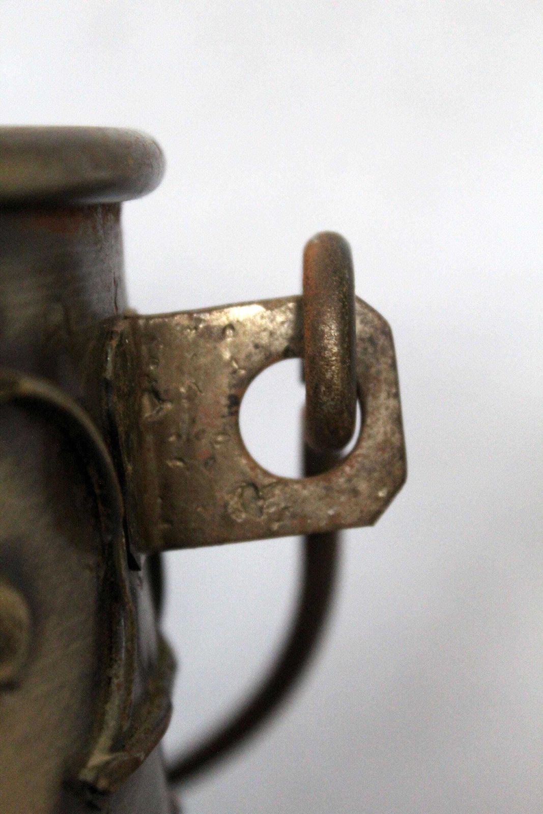 Garden Decor Large Vintage Iron And Metal Cauldron Pot Or Planter, Iron Handle, Folk Art Style, Rustic Design, Embossed, Jardiniere, Home Garden Decor photo