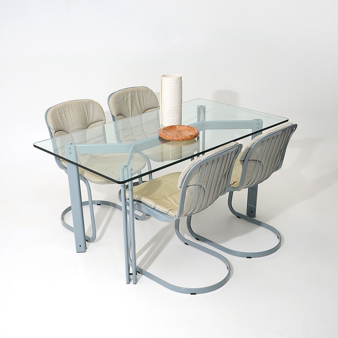 1500.0 Table With Rectangular Glass Top By Bruno Brunati And Carlo Zerbaro For Cidue, 1980s photo