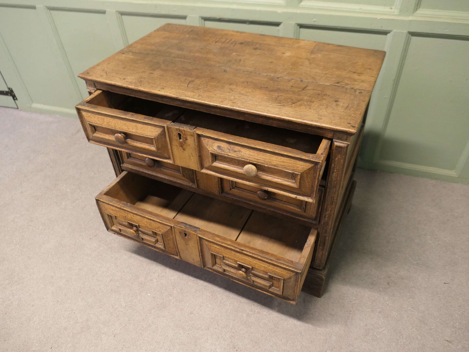 17th Century Oak 3 Drawer Chest Of Drawers photo furniture