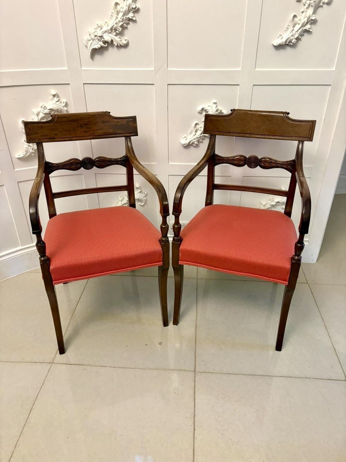 13995.0 Antique 19th Century Set Of 12 Mahogany Dining Chairs Including 2 Carvers photo