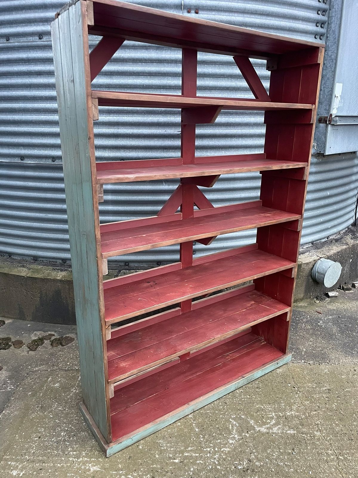 1930s Wooden Factory Shelves