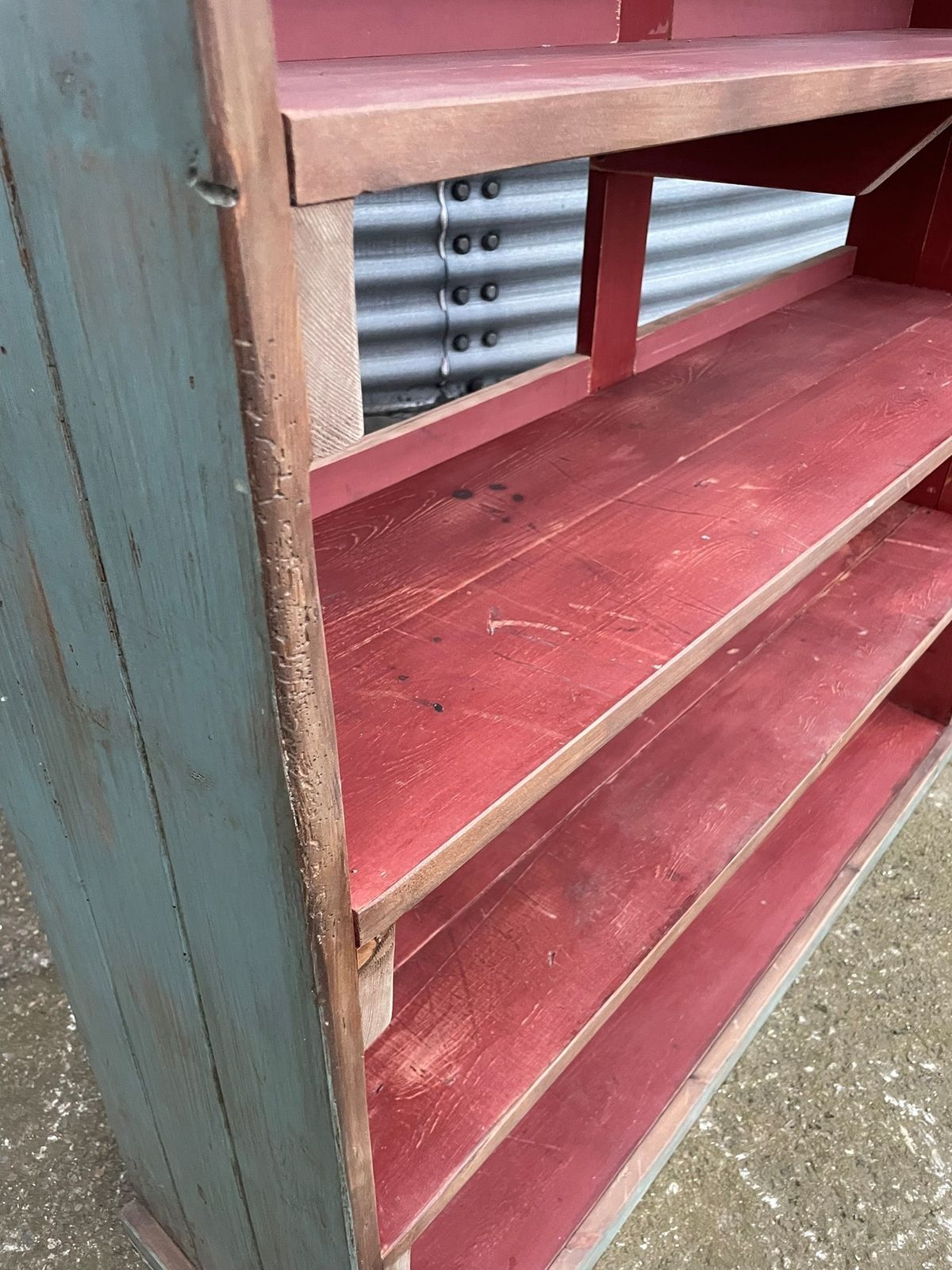 1930s Wooden Factory Shelves photo for sale