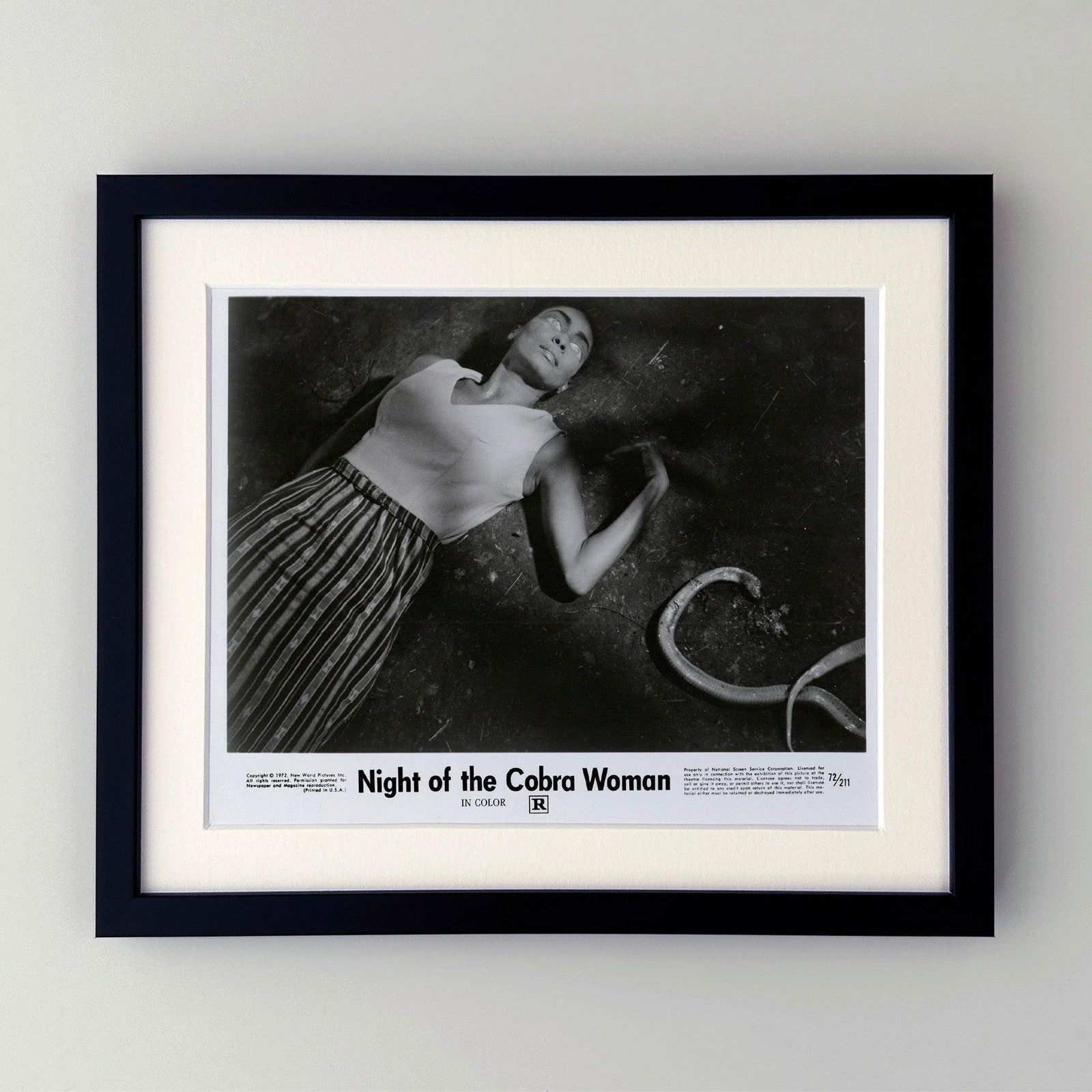 Night Of The Cobra Woman (1972) Press Publicity Still   Framed photo furniture
