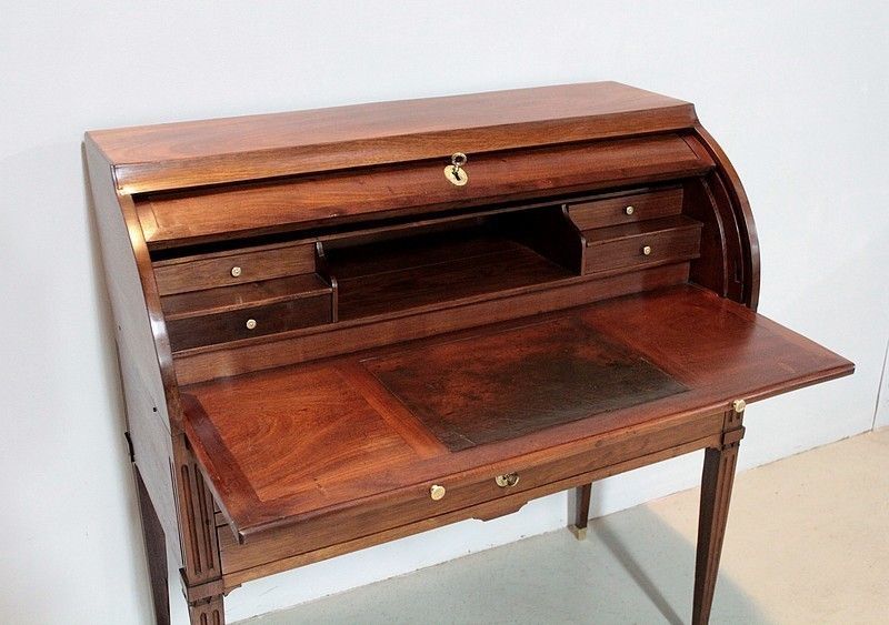 Office Cylinder Louis XVI Mahogany 18th photo Furniture