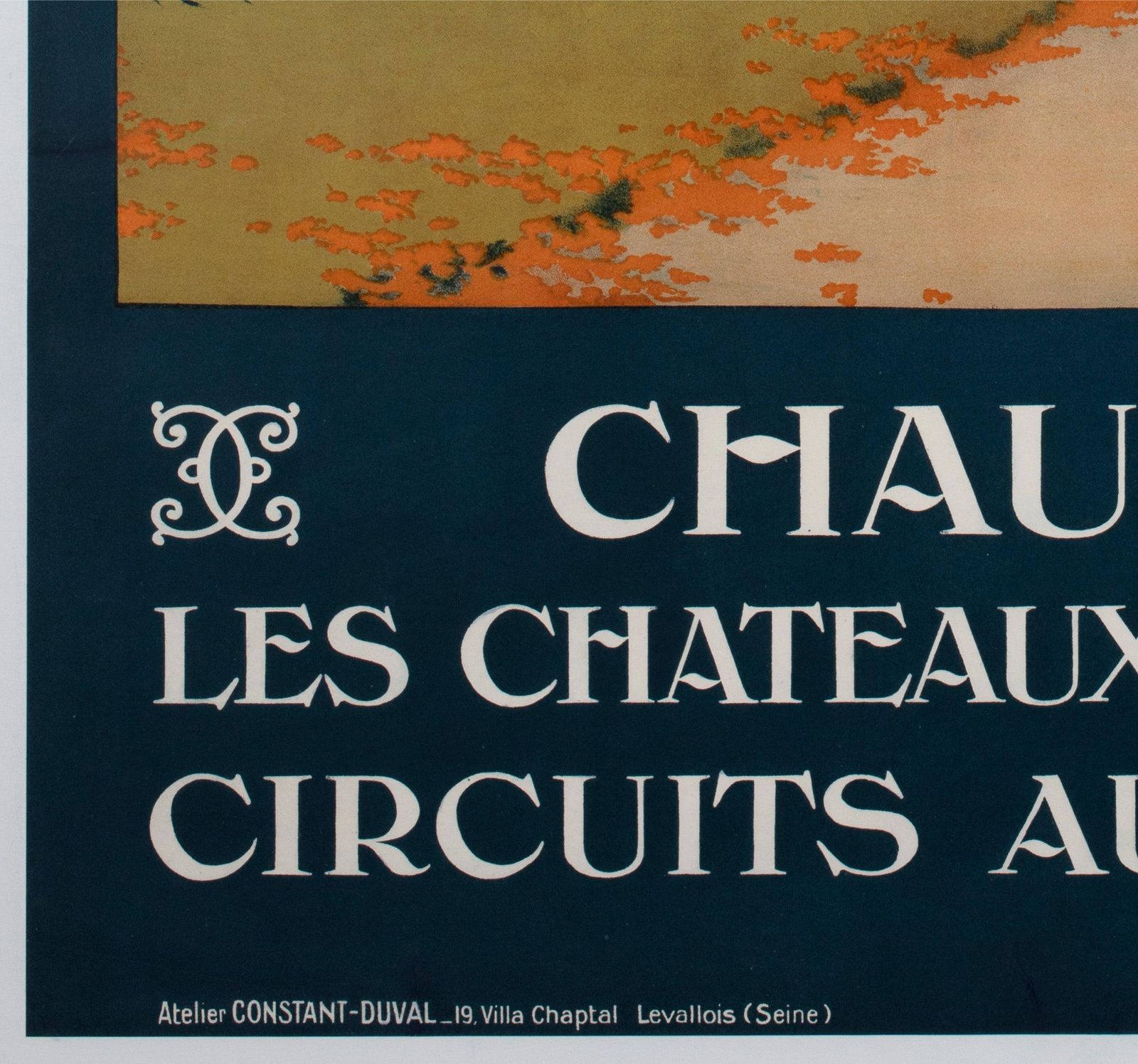 Affiche publicitaire de voyage Chaumont C1928, chemins de fer français, Contant Duval photo buy