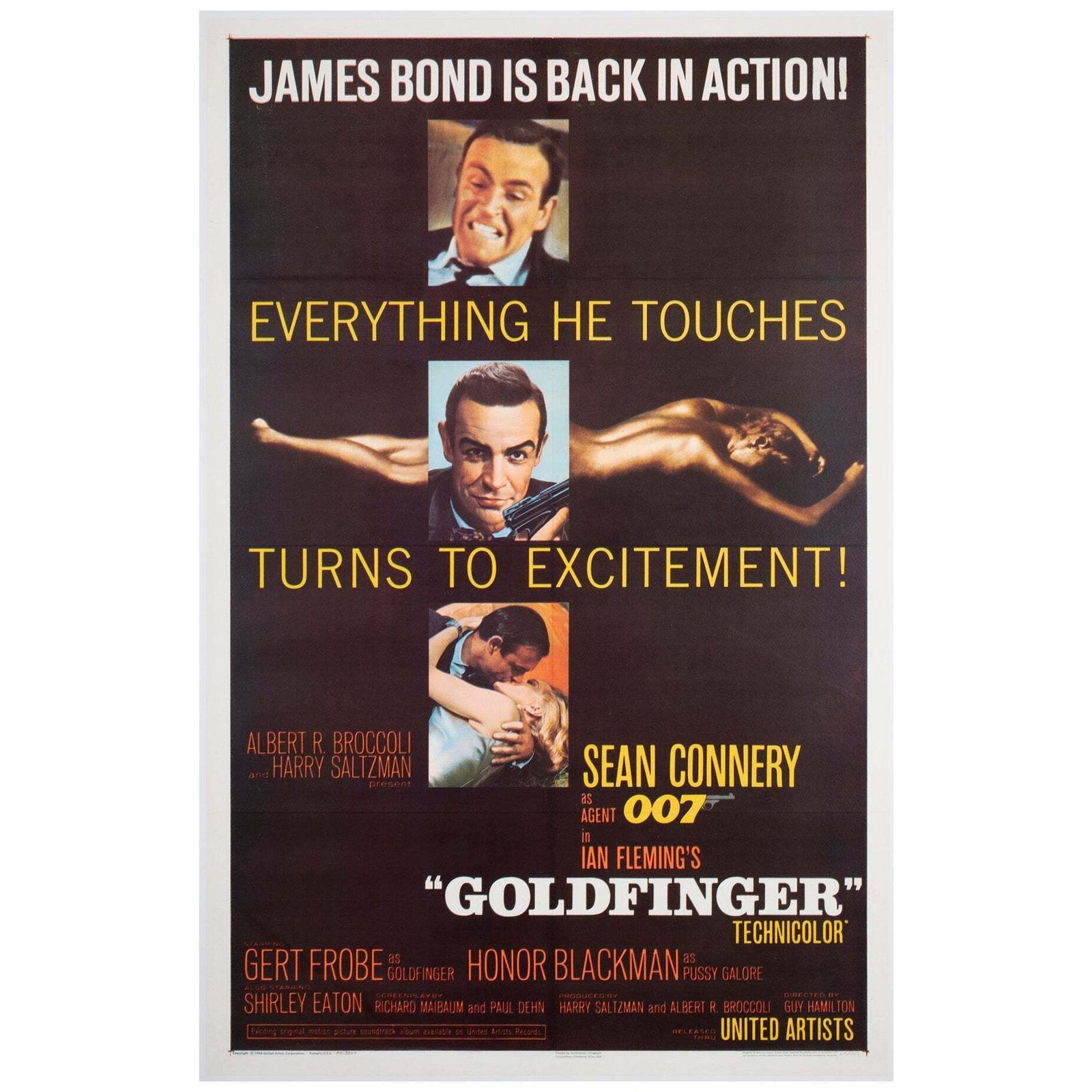 Goldfinger 1964 Us 1 Sheet Film Poster