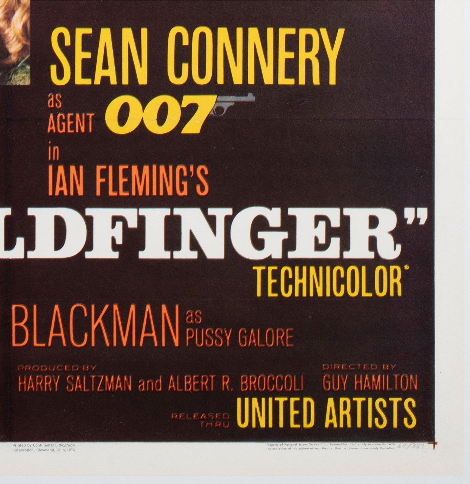 Goldfinger 1964 Us 1 Sheet Film Poster photo vintage