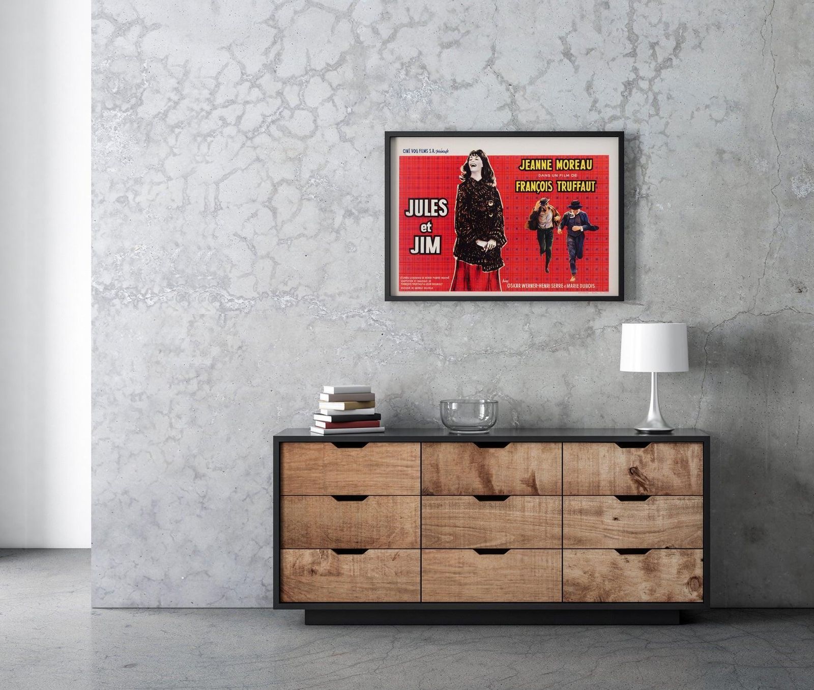 Jules And Jim 1962 Belgian Film Poster photo furniture