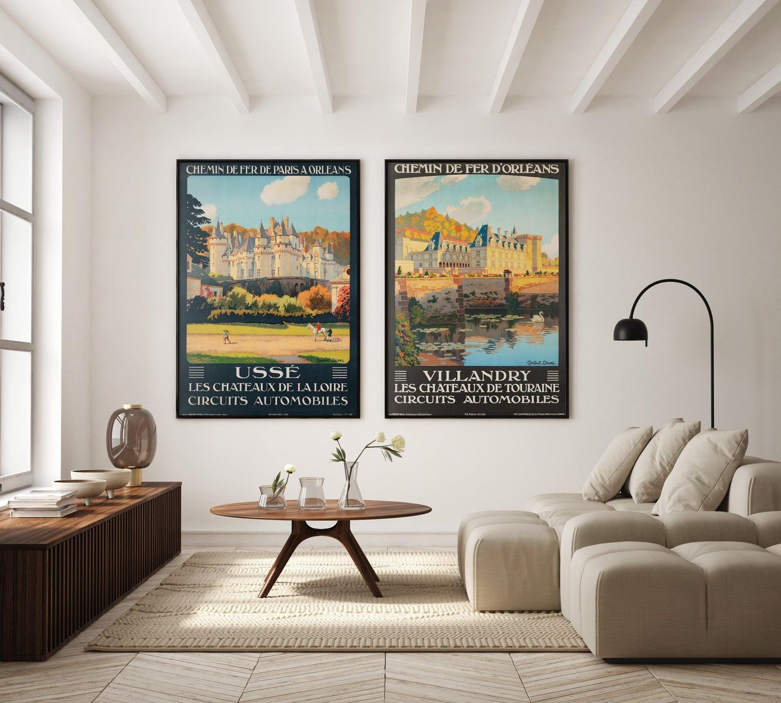 Villandry C1923 Franse reisadvertetieposter, Constant Duval photo furniture