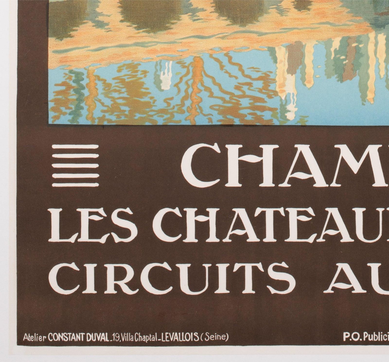 Affiche publicitaire de voyage Chambord C1925, Constant Duval photo buy