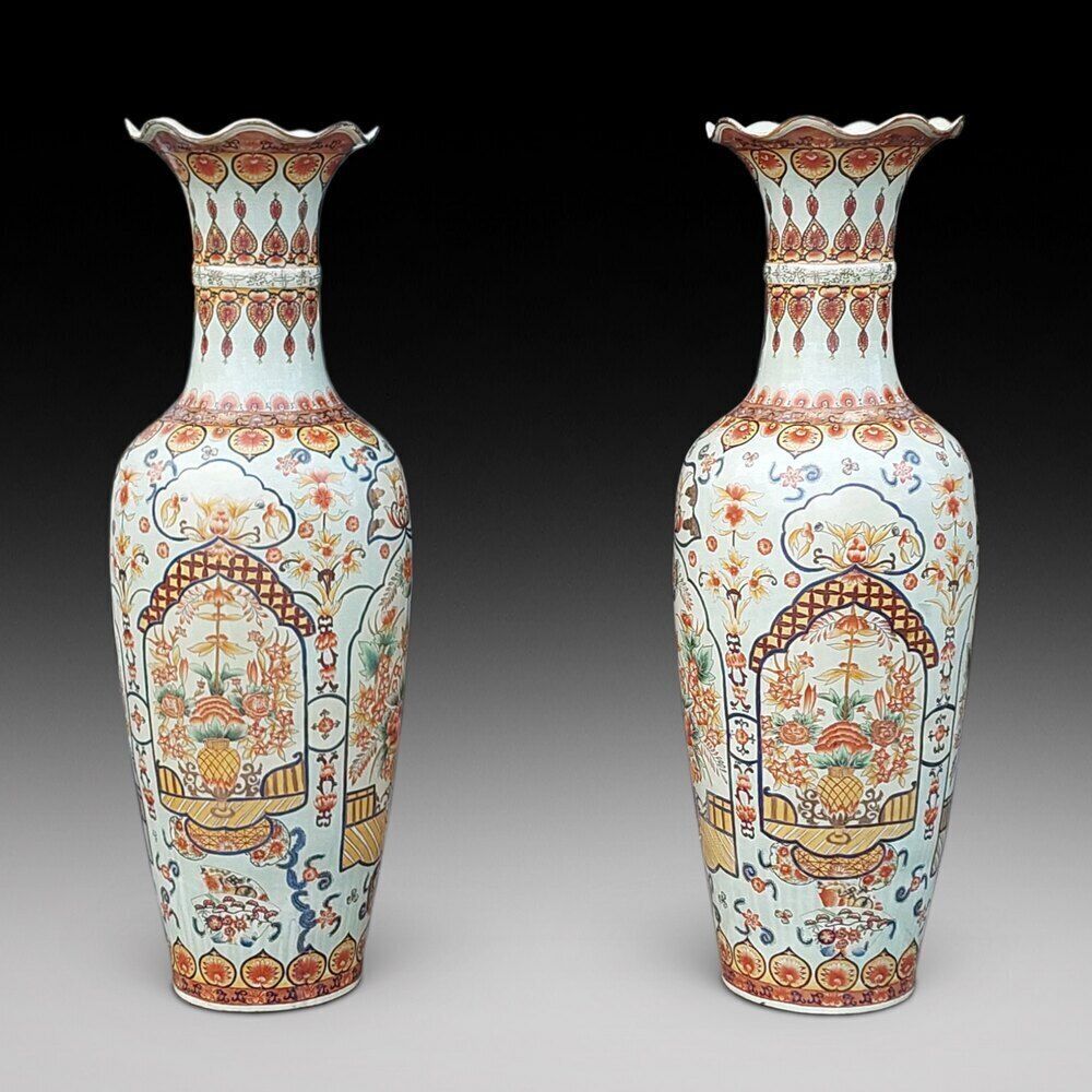 Pair Of Early 20thc Oversize Chinese Vases photo furniture