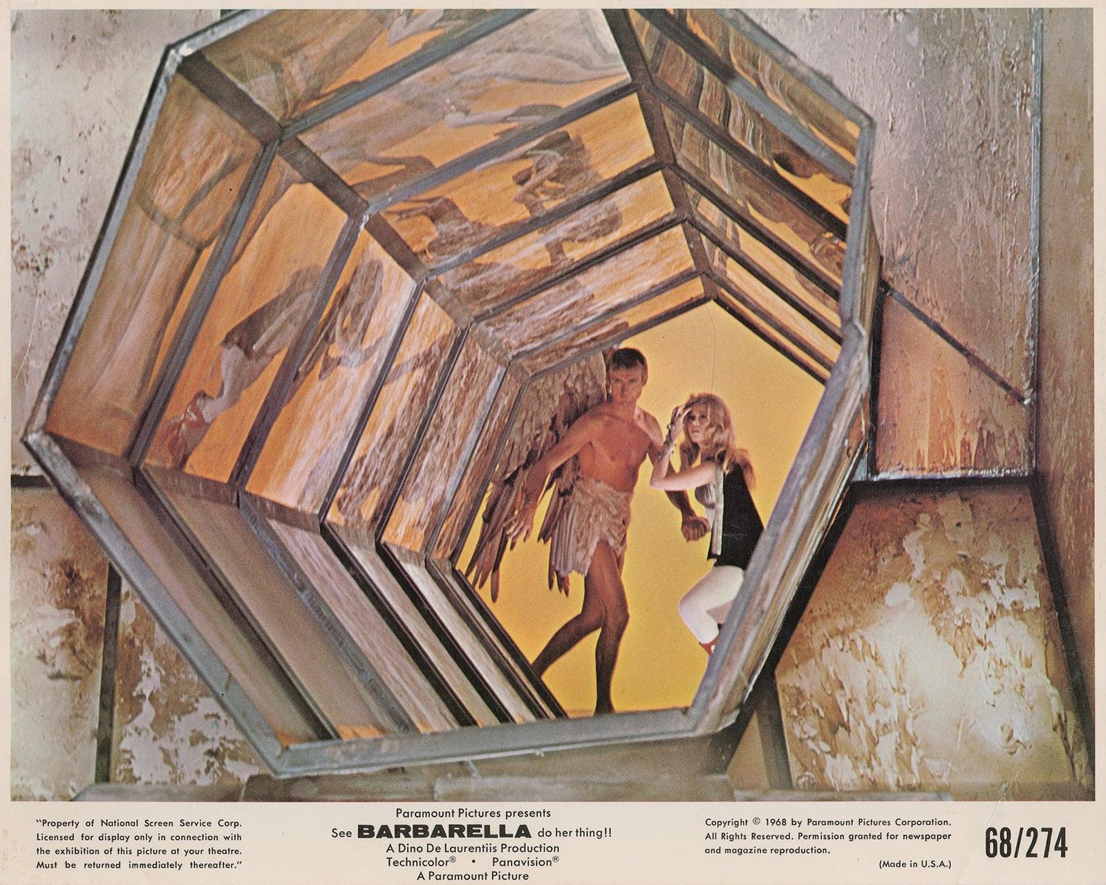 Carte de lobby Barbarella 1968, encadrée photo vinterior