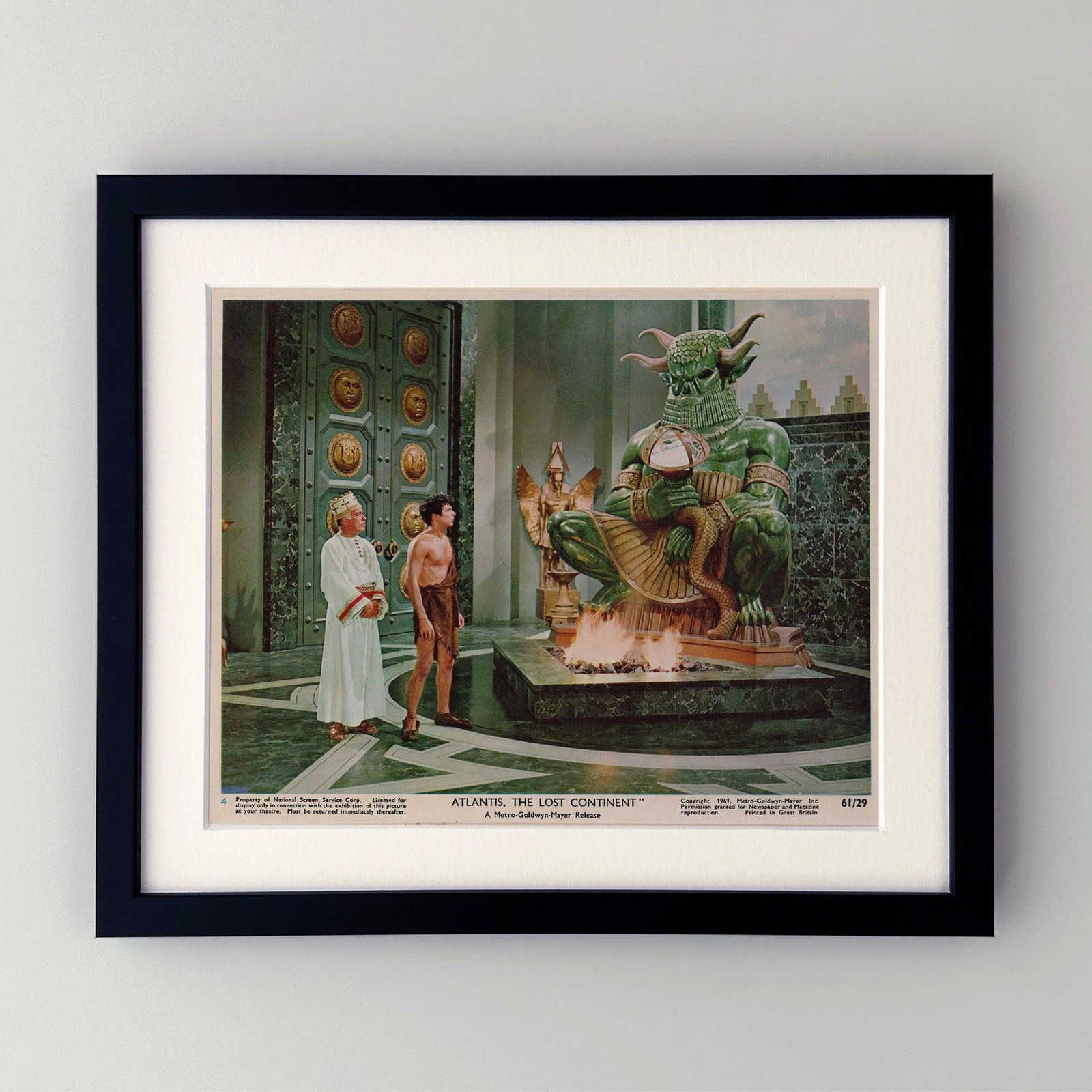 Lobby Card encadrée, Atlantis The Lost Continent, 1961 photo furniture