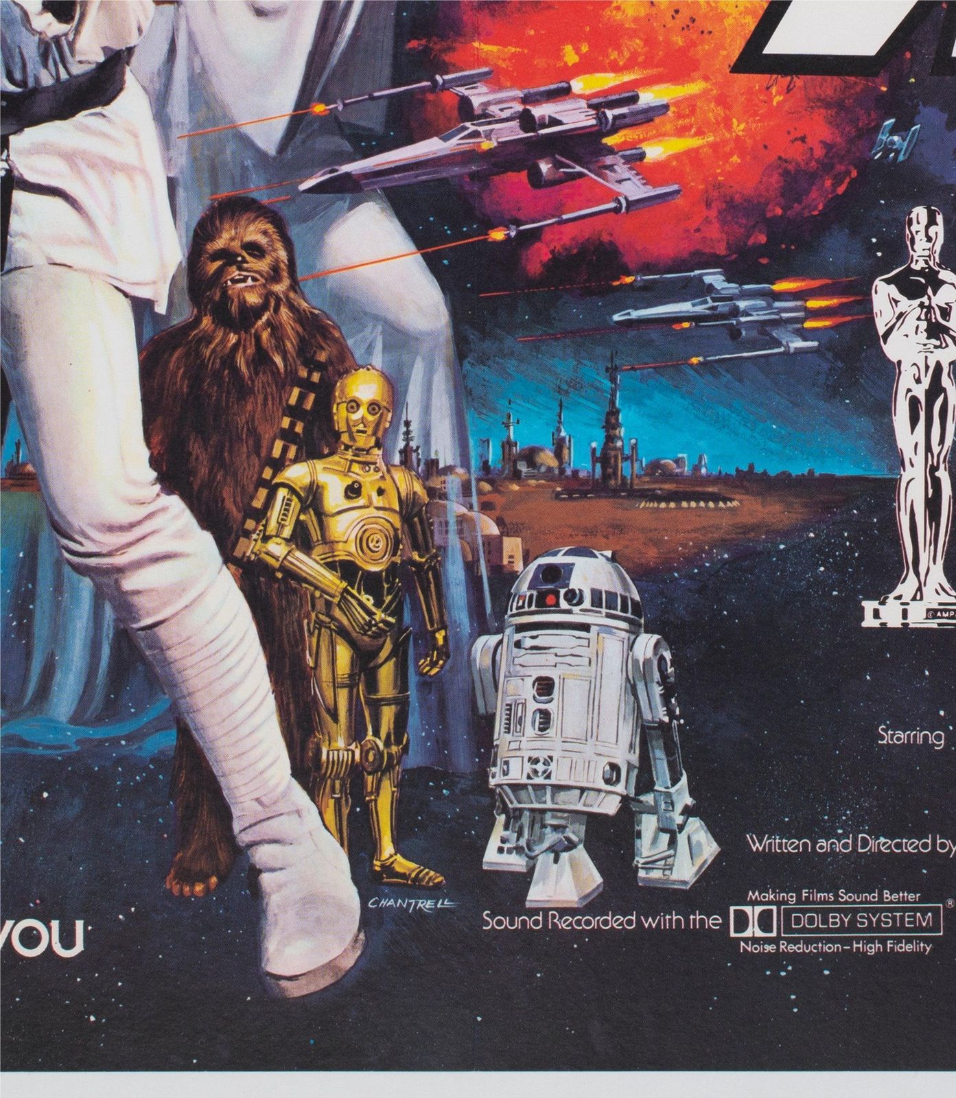 Star Wars 1977 Uk Quad Style C Oscars Film Poster, Tom Chantrell photo buy