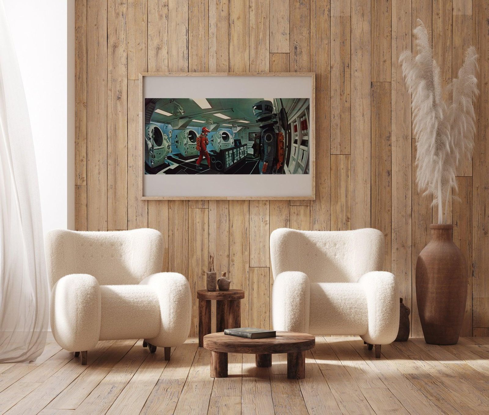 2001 A Space Odyssey 1968 Italian Jumbo Still Film Poster, Hal Spying photo furniture