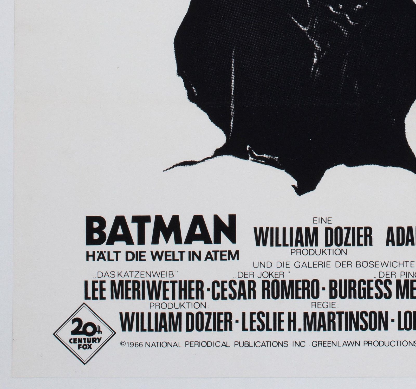 Affiche de cinéma allemande A1 Batman, années 1970, Klaus Rutter photo buy