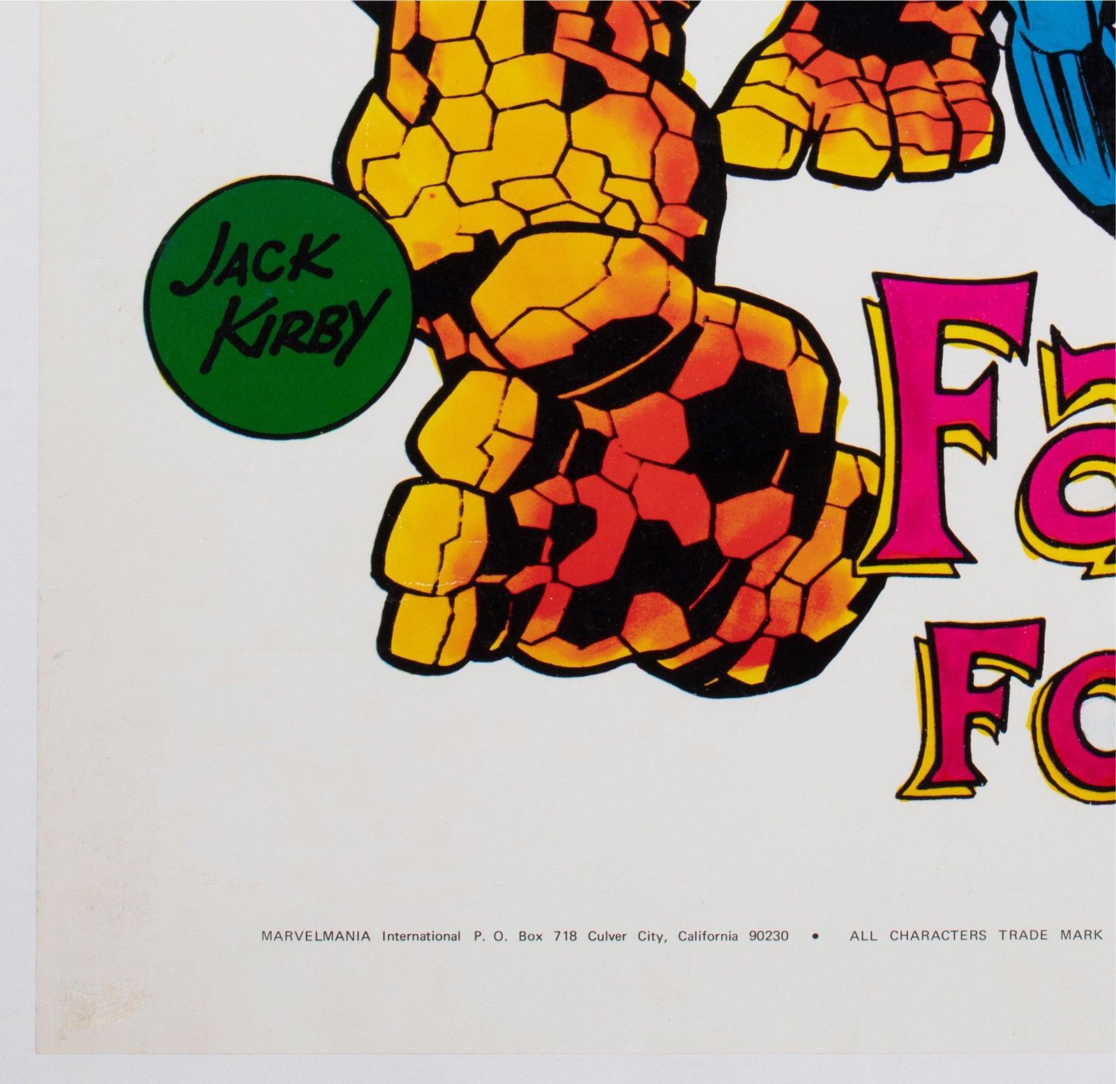 Fantastic Four 1970 Marvel Poster, Jack Kirby photo buy