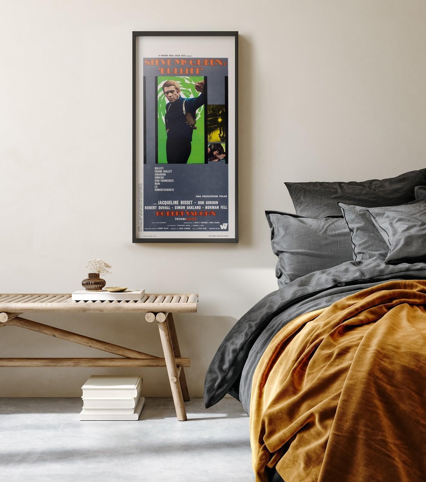 Affiche de cinéma italienne Bullitt 1969 Locandina, Renato Ferrini photo furniture