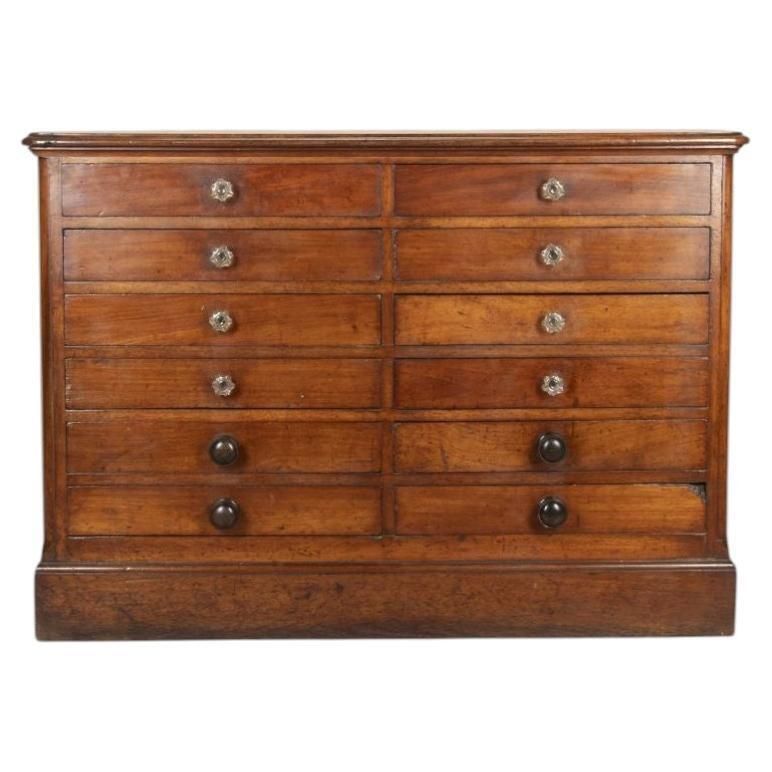Victorian Fruitwood Haberdashery Chest Of Drawers