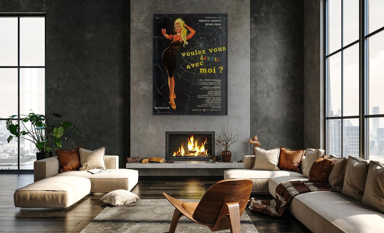 Affiche de cinéma française Grande, Come Dance With Me, 1959, Clement Hurel photo furniture