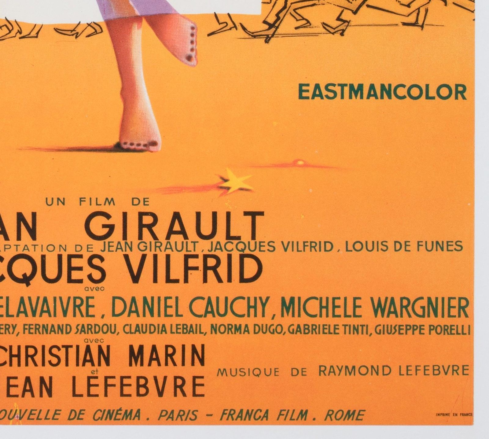 Le Gendarme De Saint Tropez R1966 French Moyenne Film Poster, Clement Hurel photo vintage