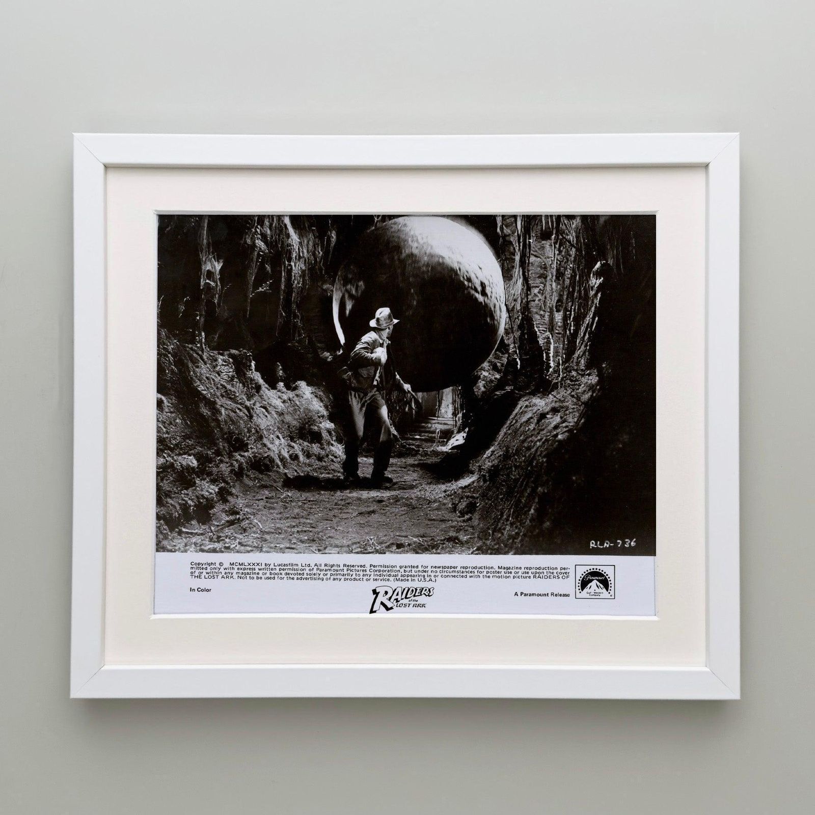Photo de presse originale encadrée, Raiders of the Lost Ark, 1981 photo Art