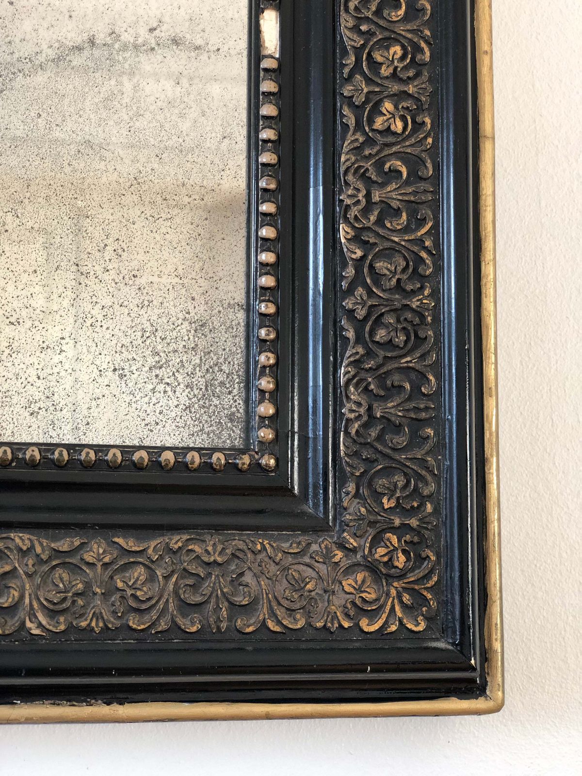 Large Antique French Louis Philippe Full Length Giltwood Mirror, Late 19th Century photo vinterior