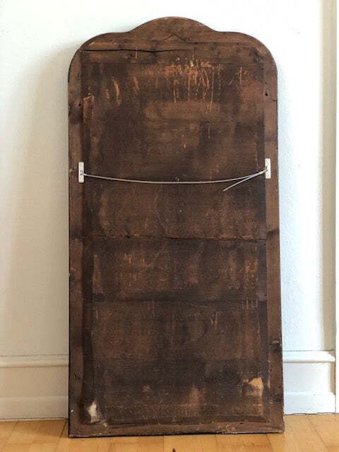 Large Antique French Louis Philippe Full Length Giltwood Mirror, Late 19th Century photo vintage