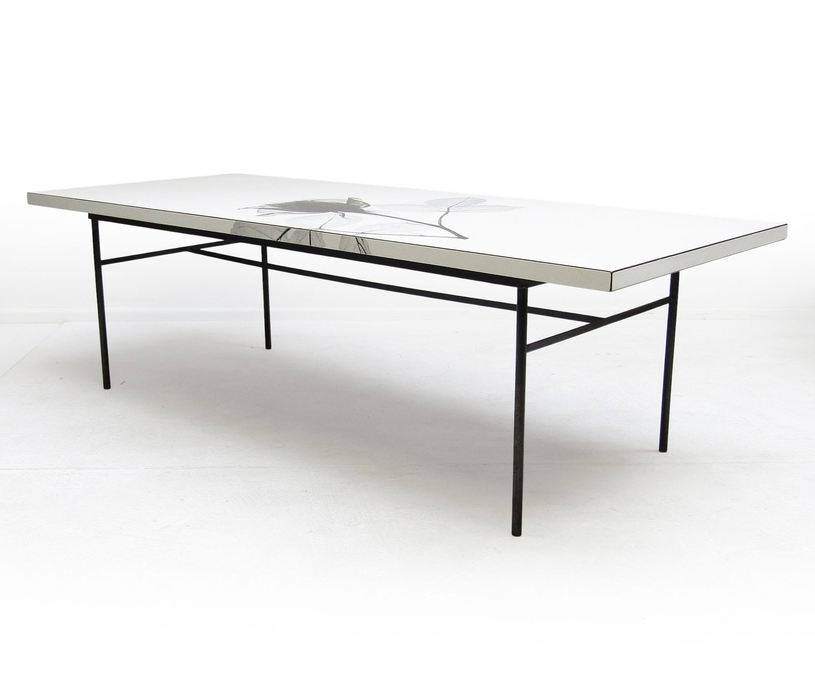 1960s Rectangular White Rose Coffee Table By Terence Conran photo vinterior