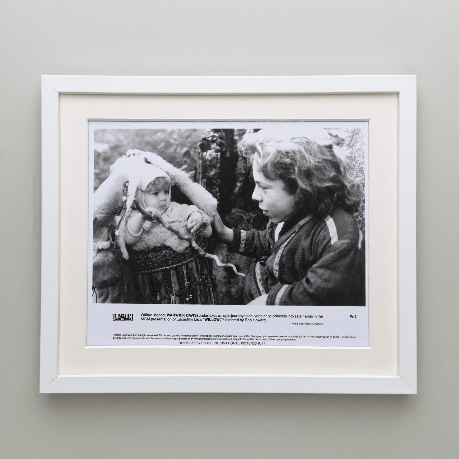 Photo de presse originale encadrée, film Willow, 1988 photo Art