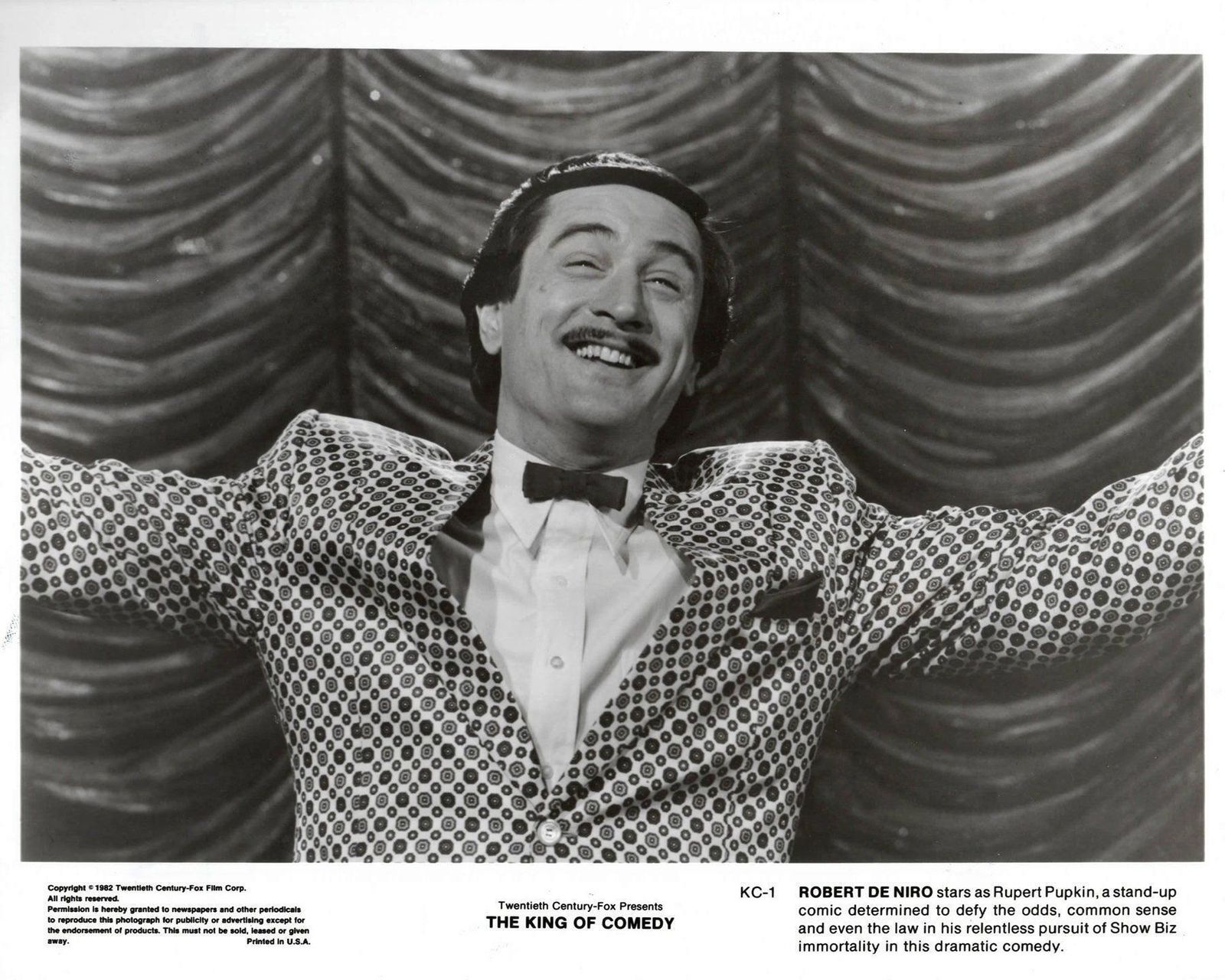 Photographie de presse du film The King of Comedy (1982), encadrée photo vinterior