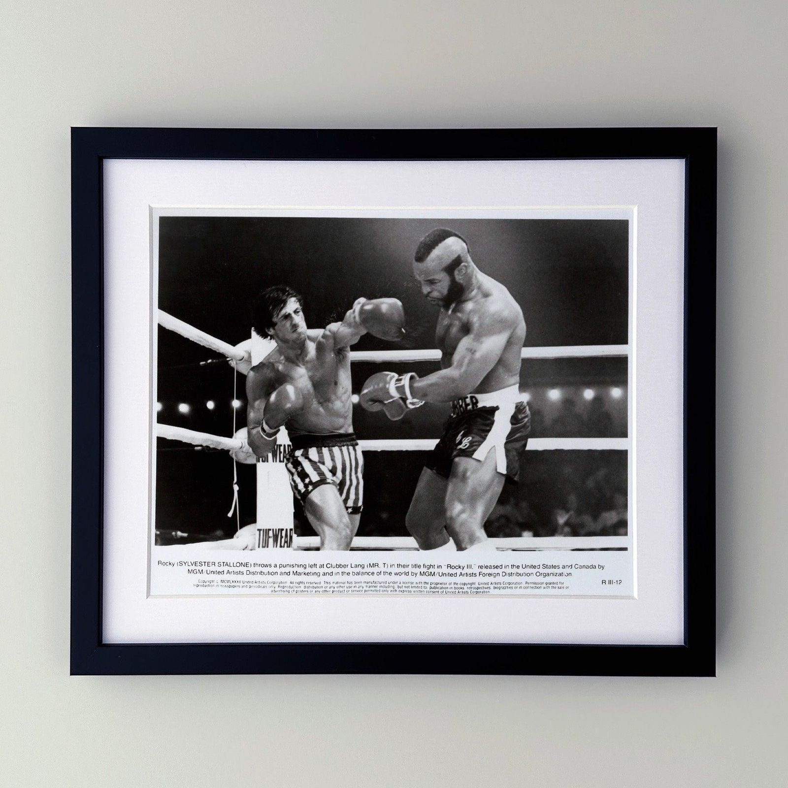 Photo de presse Rocky 3 1982, encadrée photo furniture