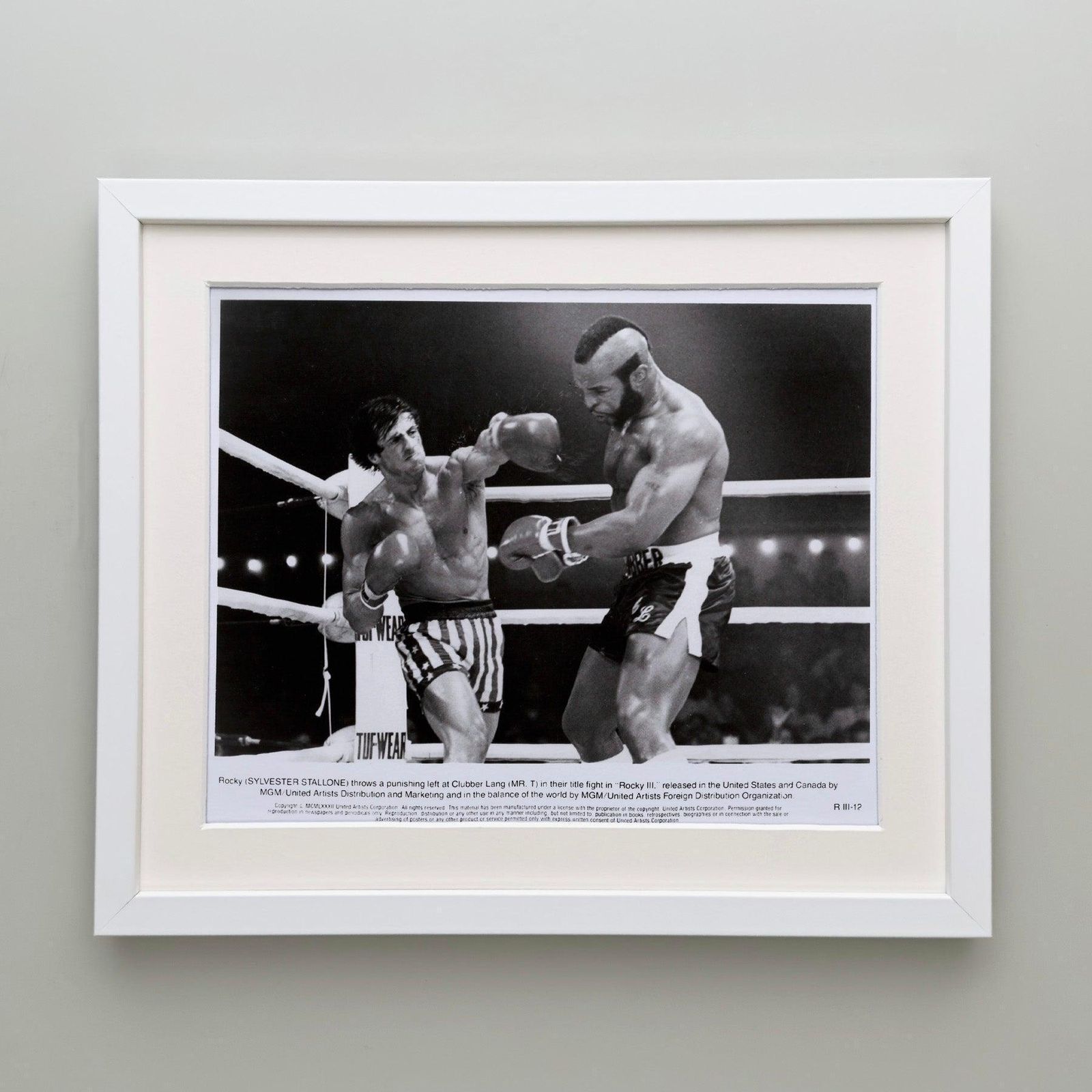 Photo de presse Rocky 3 1982, encadrée photo Art