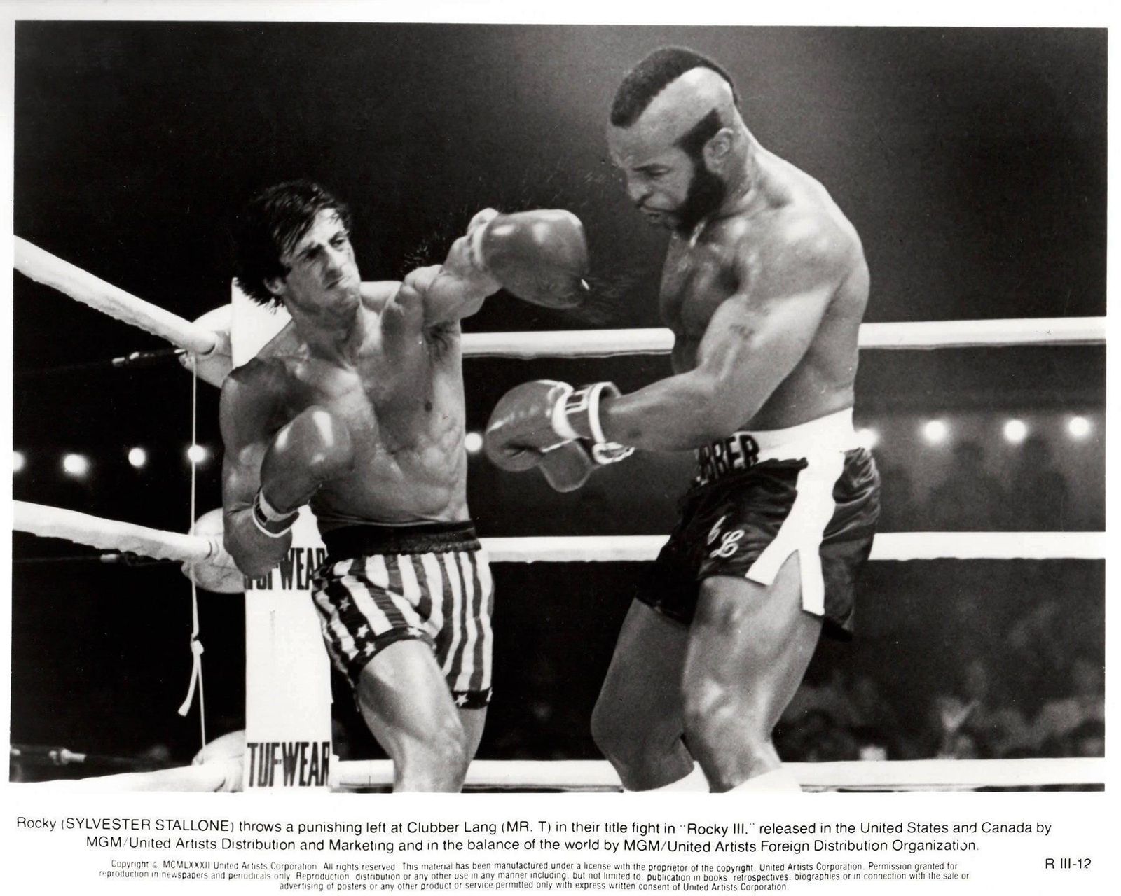 Rocky 3 1982 Publicity Film Movie Press Still Framed photo vinterior