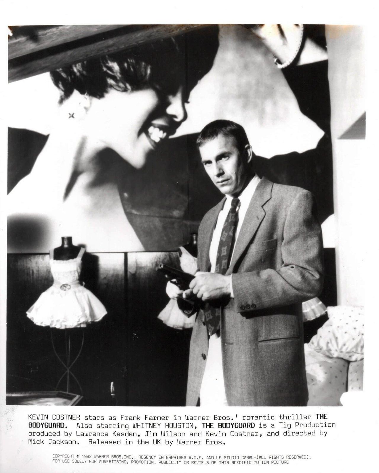 Photo de presse encadrée du film The Bodyguard, 1992 photo vinterior