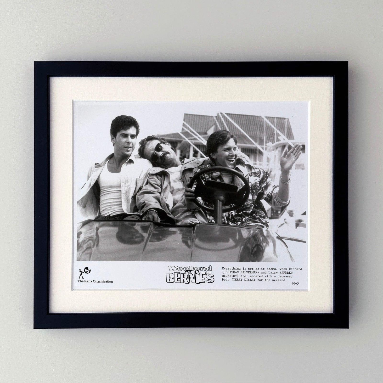 Weekend At Bernies 1989 Publicity Film Movie Press Still Framed photo furniture