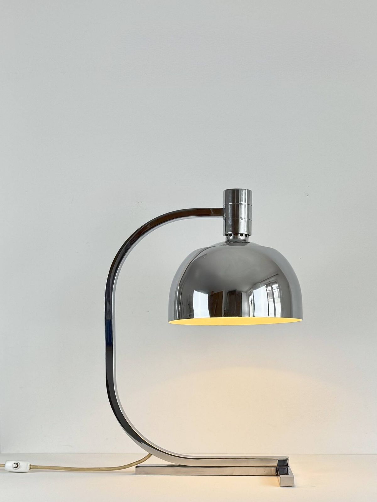 photo vinterior Xl Lamp Am/As By Franco Albini, Chrome Brass, Italy, 1960