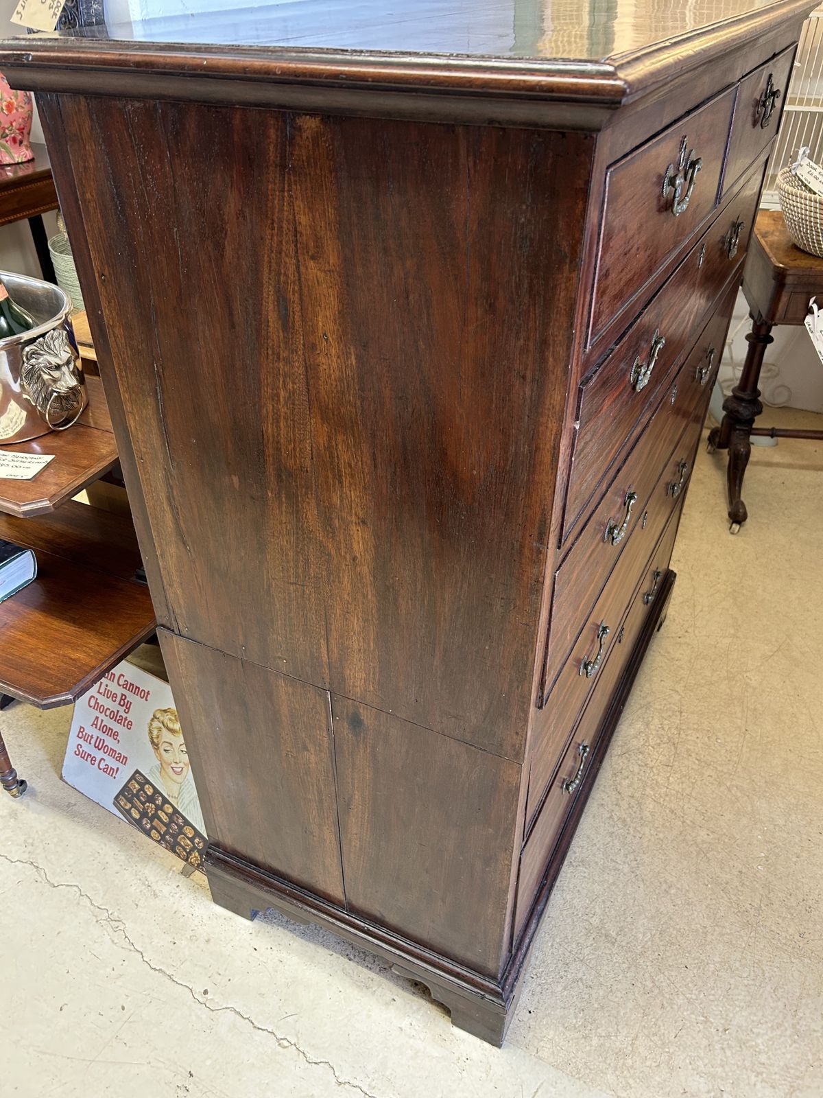 Early Victorian Two Piece Mahogany Chest Of Drawers photo for sale