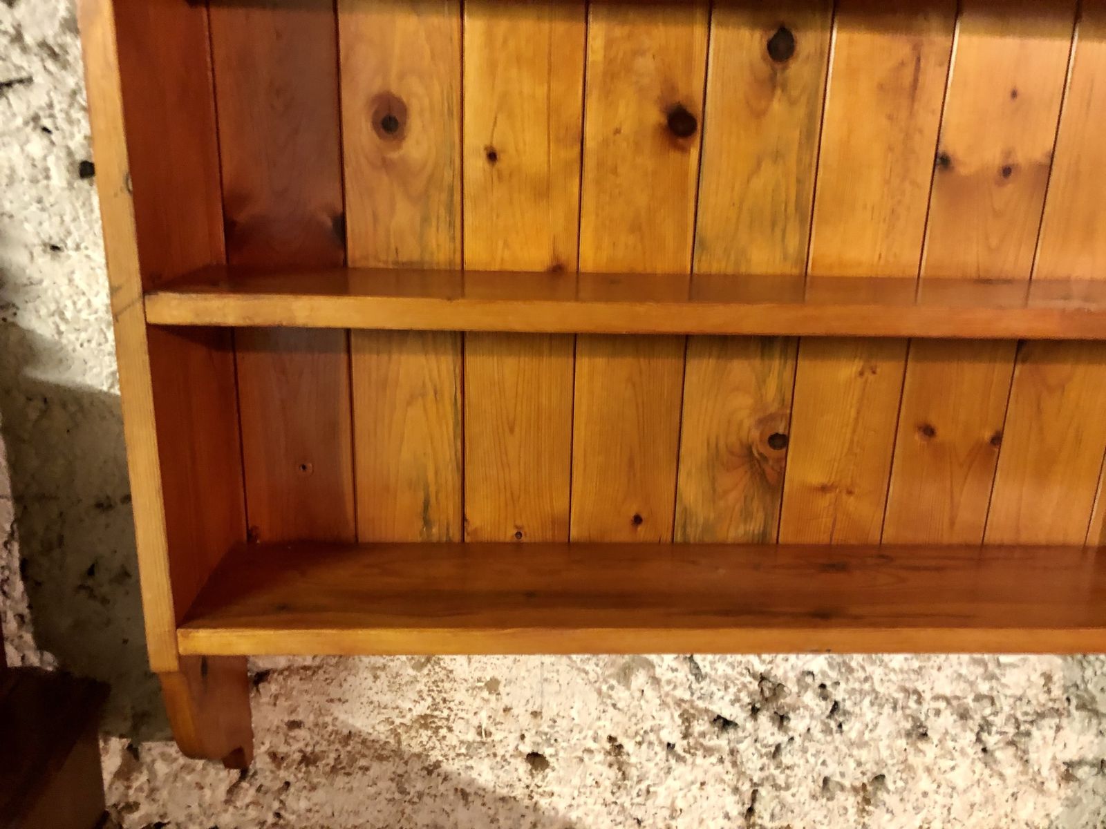 195.0 Handsome Set Of Vintage Pine Shelves photo
