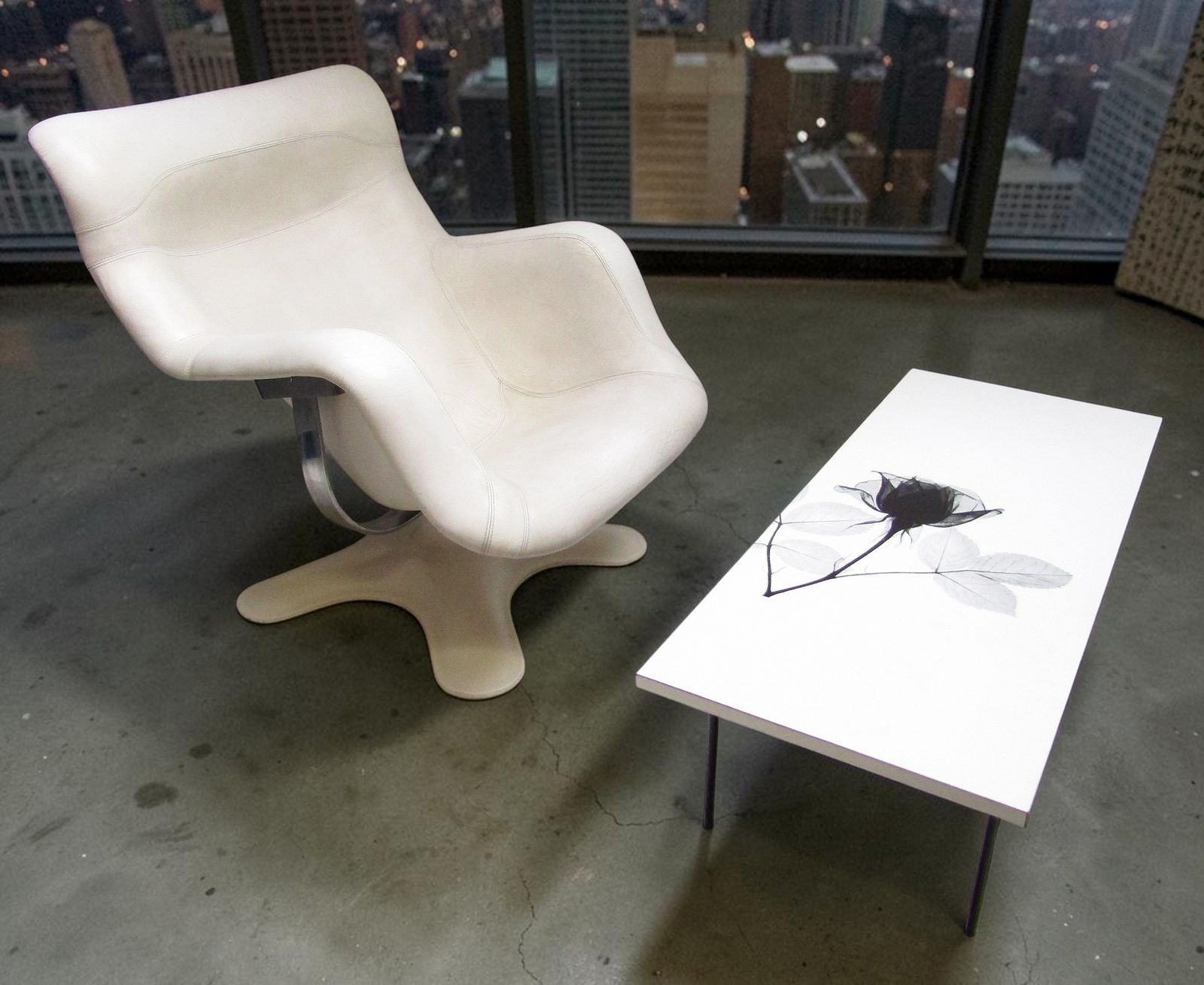 photo buy 1960s Karuselli Lounge Chair In Ivory Leather By Yrjö Kukkapuro For Avarte